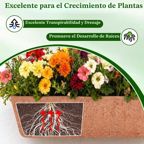 Vista 4 de Halatool Paquete de 2 forros de coco de 24 pulgadas de repuesto