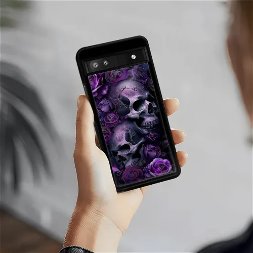 Vista 1421 de Compatible con Google Pixel 4A 5G Mobile Case Creative Acrylic Panel trasero Silicona Protección Grip especialmente diseñado para Google Pixel 4A 5G