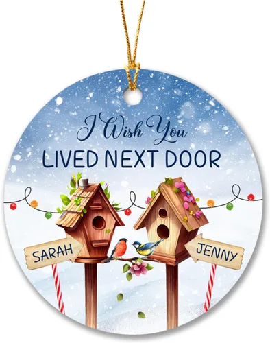 Vista 12 de Adornos de Navidad personalizados 2025 para amigas, regalos de adorno para la decoración del árbol de Navidad, regalo personalizado de Navidad