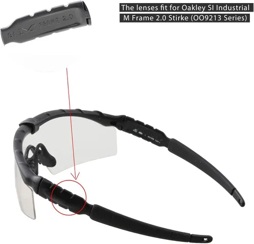 Vista 5 de Walleva Lentes de repuesto para lentes de sol Oakley SI Ballistic M Frame 2.0 Strike, múltiples opciones disponibles