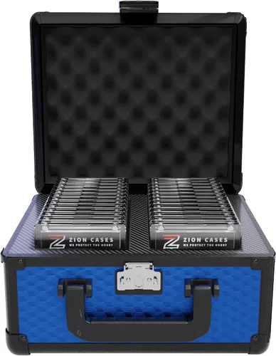 Vista 10 de Zion Cases Slab Case; 2 Row Graded Card Case; Fits PSA, BGS, HGA, CSG Slabs; Ideal Travel Storage Solution; Black Diamond