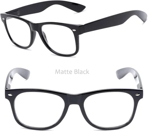 Vista 2 de 2 pares de lentes de lectura con lentes transparentes de inspiración retro vintage para hombres y mujeres