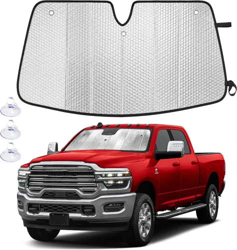 Vista 24 de EcoNour Parasol plegable de acordeón para parabrisas compatible con Tesla Model 3/Model Y 2017-2024 2025 2026, parasol delantero para ventana