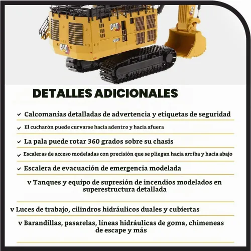 Vista 5 de Pala hidráulica para minería Caterpillar 6060 1:87 Diecast Masters - 85651 - Serie High Line