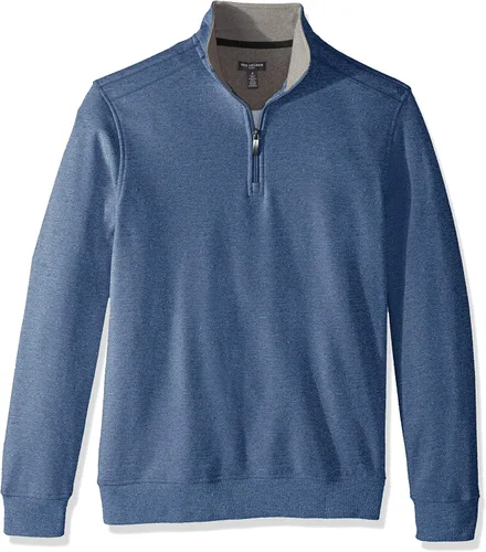 Vista 4 de Van Heusen Flex de manga larga 1/4 cremallera suave suéter polar para hombre (descontinuado)