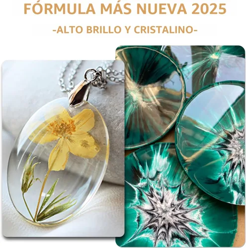 Vista 2 de Puduo Kit de Resina Epoxi de 1.1 Galones, Resina Epoxi Cristalina Recién Formulada, Fuerte, Sin Burbujas, Resina de Arte Anti-Amarilleamiento