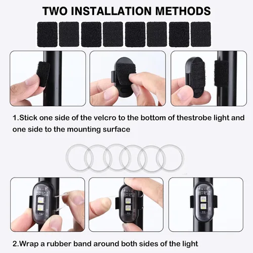 Vista 8 de 8PCS Luces Estroboscópicas LED Inalámbricas, Halloween 8 Colores Luces Estroboscópicas Inalámbricas con Control Remoto, IP65 Impermeable Recargable