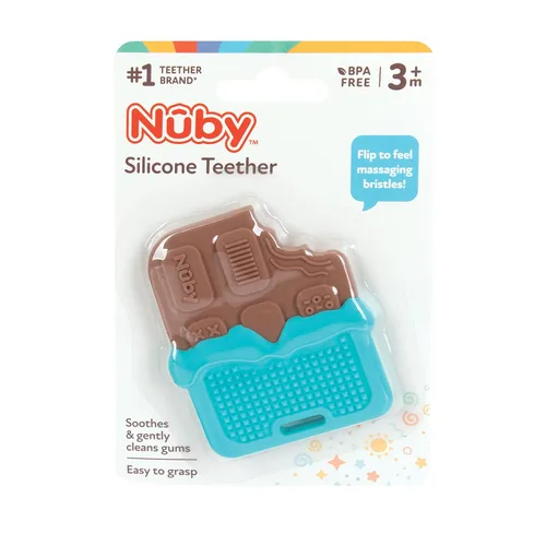 Vista 4 de Nuby Mordedor de barra de chocolate de silicona para más de 3 meses