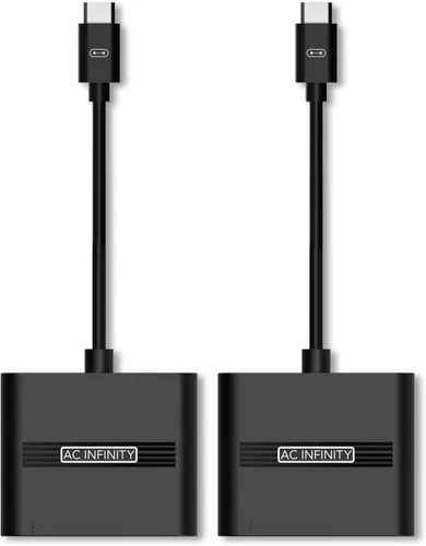 Vista 7 de AC Infinity Hub divisor UIS, adaptador de 4 puertos, cable conector para compartir programación UIS para luces de cultivo LED, ventiladores de motor