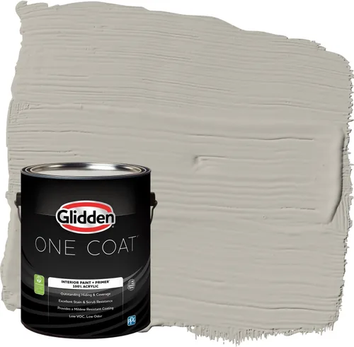 Vista 25 de Glidden Pintura Interior + Imprimación: Gris/Plata Antigua, Una Capa, Satinado, 1 Galón