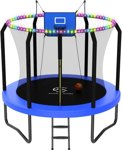 Vista 20 de Trampolín al aire libre con red para niños de 10 pies, 12 pies, 14 pies Negro