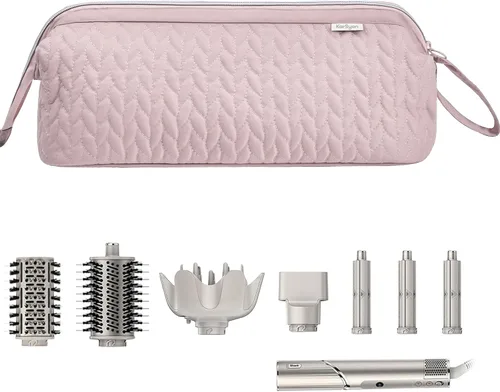 Vista 17 de KarSyon Shark Flex Style Funda para Dyson Airwrap cepillo secador de pelo Revlon herramientas para el cabello, bolsa de viaje, estuche de Beige