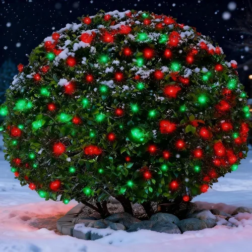 Vista 8 de Meteds 6 pies x 4 pies luces LED de red de Navidad con cable verde, luces de red impermeables certificadas UL conectables para arbustos, árboles