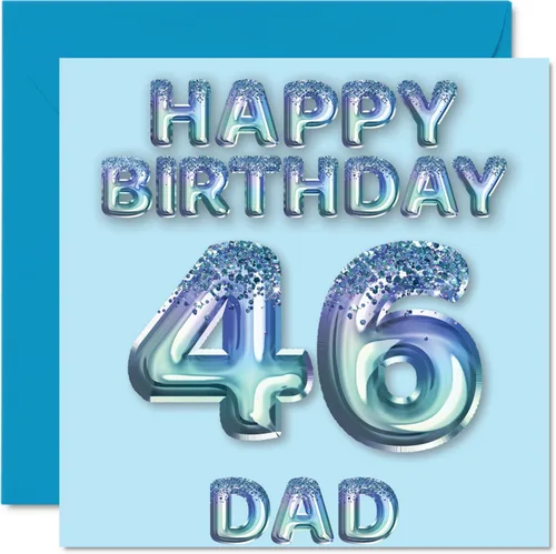 Vista 204 de Stuff4 Tarjeta de primer cumpleaños para niños, globo de fiesta con purpurina azul, tarjetas de feliz cumpleaños para niño de 1 año, nieto, hijo, 57