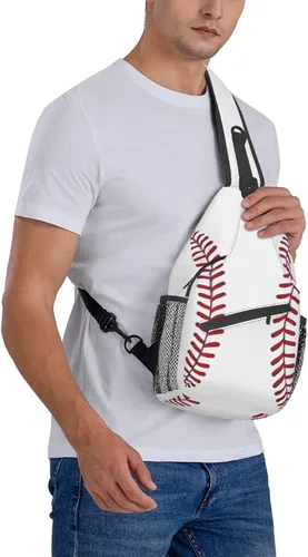 Vista 8 de Bolso bandolera de pecho de vaca casual para mujeres y hombres, bandolera bandolera bandolera bolsa de hombro para viajes, senderismo, gimnasio