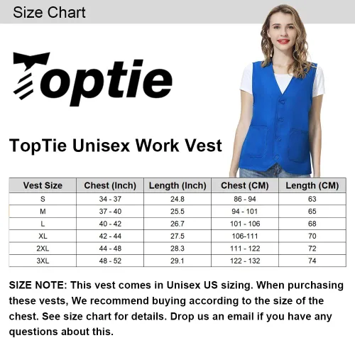Vista 6 de TopTie chaleco para uniforme de voluntario de supermercadochaleco de seguridad para trabajar