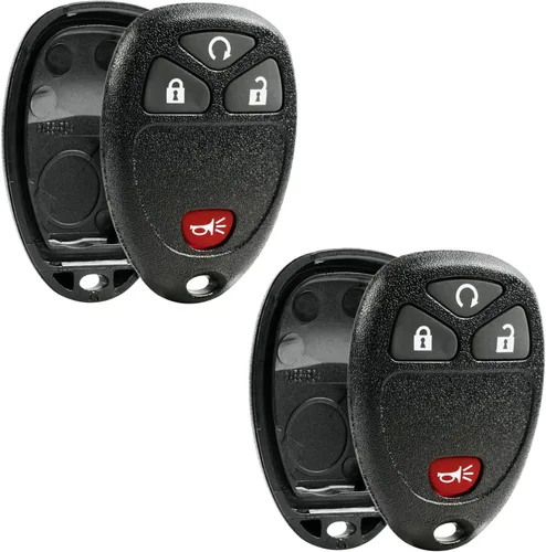 Vista 7 de Carcasa para llavero compatible con 2007-2016 Chevy GMC Pontiac Saturn Suzuki Cadillac Buick, mando a distancia sin llave, estuche y panel