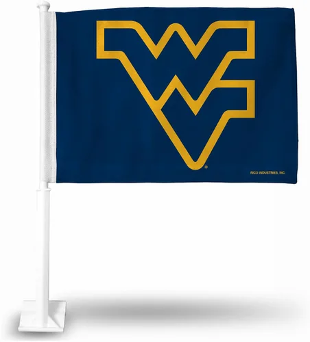 Vista 56 de Rico Industries Bandera de coche de doble cara de la NCAA, gran accesorio para automóvil