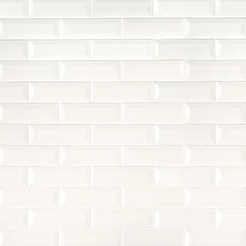 Vista 22 de MSI Azulejo de mosaico montado en malla de ladrillo de cerámica biselado blanco antiguo para salpicaduras de cocina, pared de baño, pared de acento