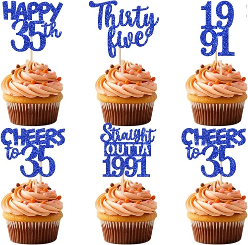 Vista 105 de 30 piezas negras para cupcakes de 10.º cumpleaños con purpurina Ten Happy 10 Straight Outta 2016 para saludos a 10 años 10 cumpleaños, boda Negro