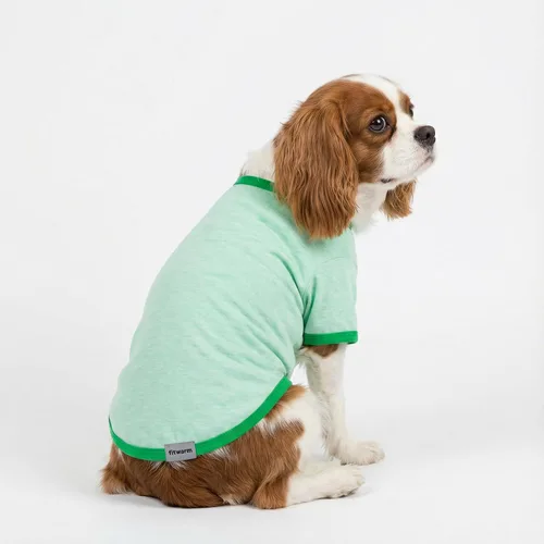 Vista 4 de Fitwarm Paquete de 3 camisas para perro de color liso, ropa clásica de verano para perros pequeños, niños y niñas, traje ligero para mascotas, azul