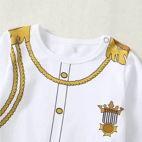 Vista 4 de Disfraz de Halloween para niño recién nacido, traje de uniforme de bebé, ropa de mameluco