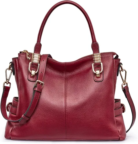 Vista 15 de Kattee Cartera bandolera estilo urbano de cuero para mujer