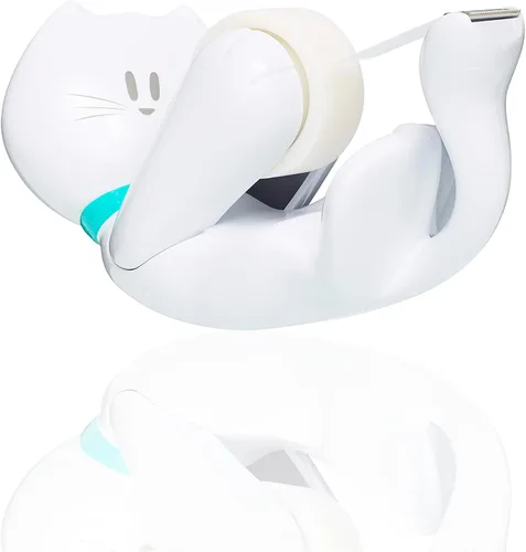 Vista 2 de Scotch - Dispensador de cinta de elefante + 1 rollo Scotch Magic 0.748 in x 29.2 ft Blanco.