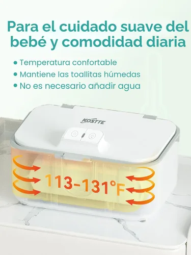 Vista 4 de Calentador de Toallitas para Bebé, Dispensador de Toallitas de Mayor Capacidad, Calentador de Toallitas para Pañales con Calentamiento Uniforme