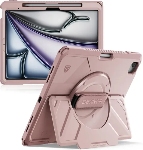 Vista 43 de Dexnor Funda para iPad mini 7 (A17 Pro) 2024/mini 6 2021 de 8.3 pulgadas, funda protectora resistente con correa de mano giratoria de 360° y soporte