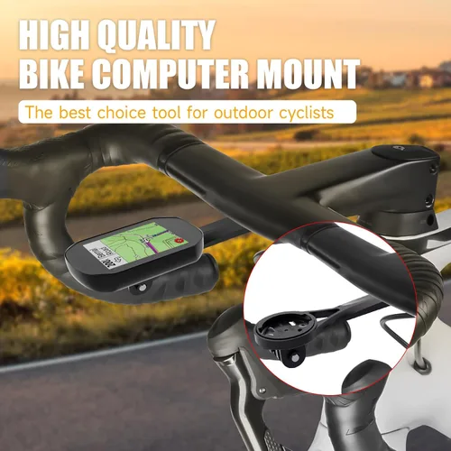 Vista 4 de Soporte frontal para computadora de ciclismo, soporte para computadora de bicicleta de aleación de aluminio, compatible con Garmin, Wahoo, Bryton