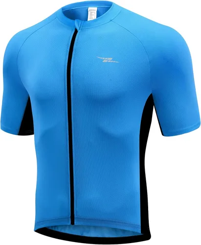 Vista 8 de Przewalski Camiseta de ciclismo para hombre, con cremallera completa, con 3 Negro
