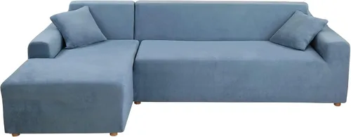 Vista 15 de MIFXIN Fundas para sofá modular en forma de L, 2 piezas, elásticas, tipo L, para sofá esquinero, protector de muebles, para mascotas, niños y perros