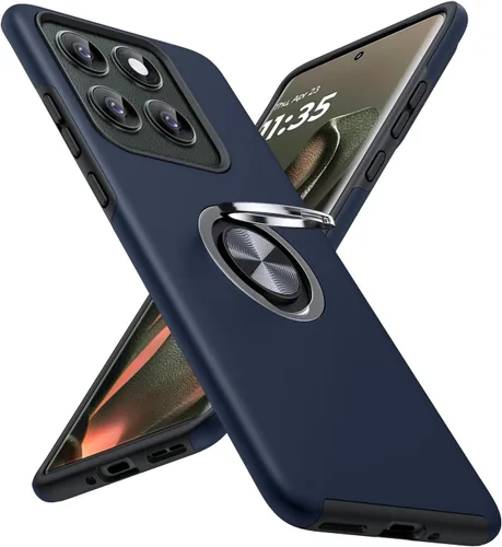 Vista 13 de JAME for Motorola Edge 2025 Case with Ring Stand Slim Shockproof Phone Case Cubierta de doble capa de grado militar resistente a prueba de golpes