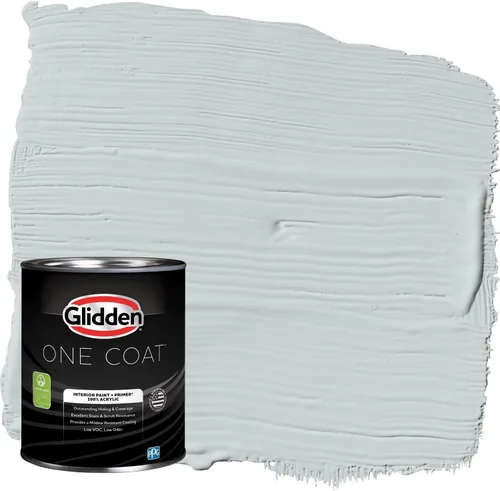 Vista 19 de Glidden Pintura Interior + Imprimación: Gris/Plata Antigua, Una Capa, Satinado, 1 Galón
