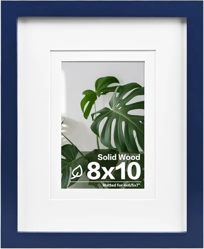 Vista 63 de Egofine - Portarretratos de 4 x 6 pulgadas, de madera maciza con plexiglás, para fotos de 3.5 x 5 con paspartú o de 4 x 6 sin paspartú, para colocar