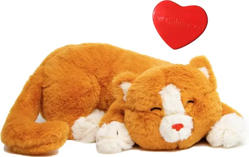 Vista 6 de Juguete de peluche con latido del corazón, juguetes calmantes para aliviar la ansiedad para cachorros y gatitos, latido del corazón en una felpa