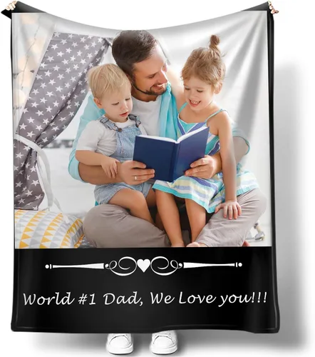 Vista 11 de Mantas personalizadas con fotos para mujeres y hombres, regalos de cumpleaños conmemorativos, manta personalizada de franela suave con mis propias