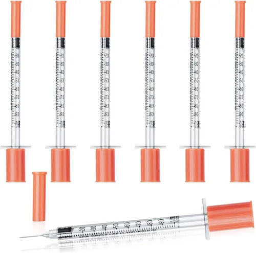 Vista 10 de Jeringas U-100 1ml 29G 0.5in/13mm, Dosificación Cómoda y Precisa, Paquete de 100