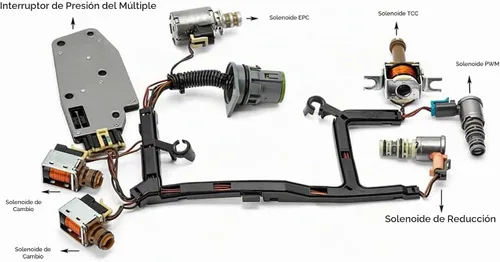 Vista 3 de Kit de válvula solenoide de transmisión 4L60E, compatible con GM EPC Shift TCC 3-2 PWM 1993-2006