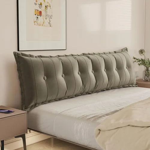 Vista 10 de WOWMAX Almohada rectangular para cabecero, almohada para respaldo de cama, almohada para sentarse en la cama, almohada de apoyo para la espalda