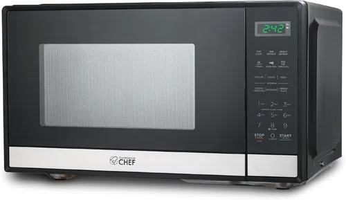 Vista 15 de Microondas Commercial CHEF de 0.7 pies cúbicos con 10 niveles de potencia, microondas de 700 W con pantalla digital, con cerradura de seguridad