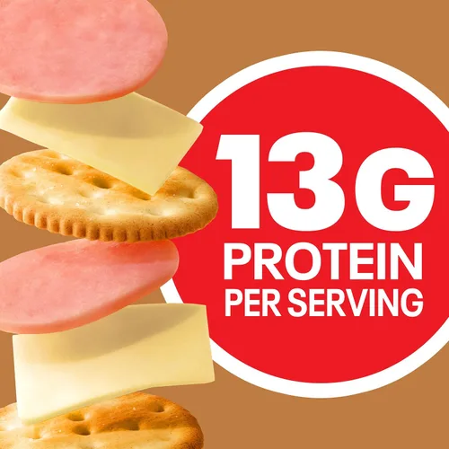 Vista 6 de Lunchables, paquete de proteínas, jamón y suizo, paquete de 3.2 onzas