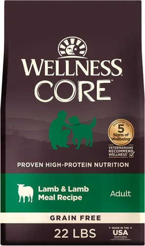 Vista 12 de Wellness CORE Alimento seco para perros, sin granos, alto en proteínas, natural, receta de pato silvestre, cordero, jabalí y conejo