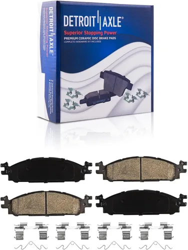 Vista 54 de Detroit Axle - Rotores de freno delanteros perforados y ranurados + repuesto de pinza de freno lateral del conductor para Honda Odyssey Acura MDX
