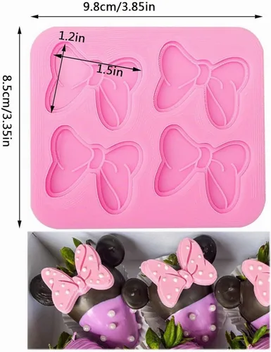 Vista 2 de Molde de silicona para arco, 2 piezas con 4 agujeros, molde de chocolate para arco, moldes de fondant para arcos, moldes de azúcar para caramelos