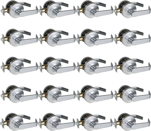 Vista 63 de ANSI Grado 2 Manija de Puerta de Entrada Comercial con Llave, Certificada UL, Cumple ADA, Cromo Satinado 26D, GRD2-72ET-1P