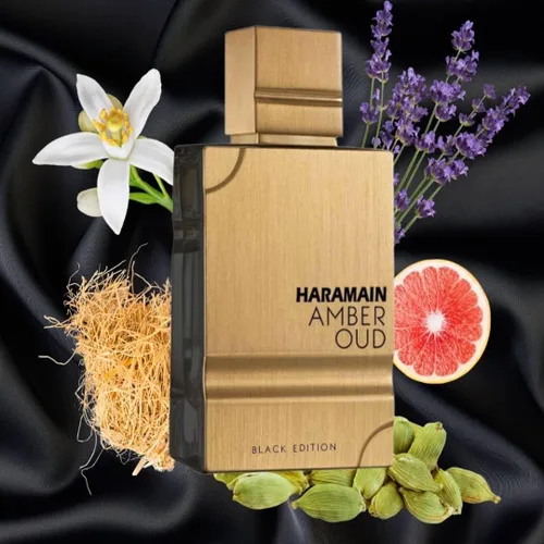 Vista 3 de Al Haramain Amber Oud Black Edition Eau de Perfume Spray para Unisex, 2.0 onzas