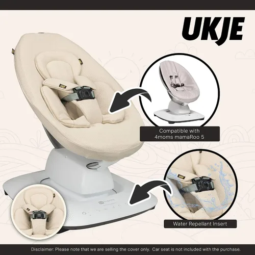 Vista 4 de UKJE Funda para columpio compatible con 4moms mamaRoo 5 Swing Accesorios para columpio de bebé Forro reversible para asiento infantil Fácil