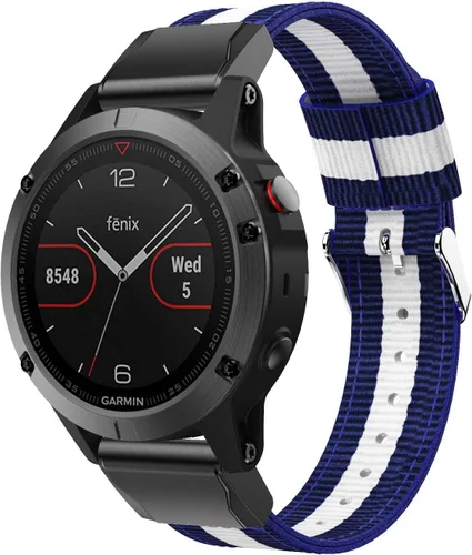 Vista 10 de Correa deportiva de nailon de ajuste rápido compatible con Garmin Fenix 5/Fenix 5 Plus/Forerunner 935/Approach S60/Quatix 5 Smartwatch